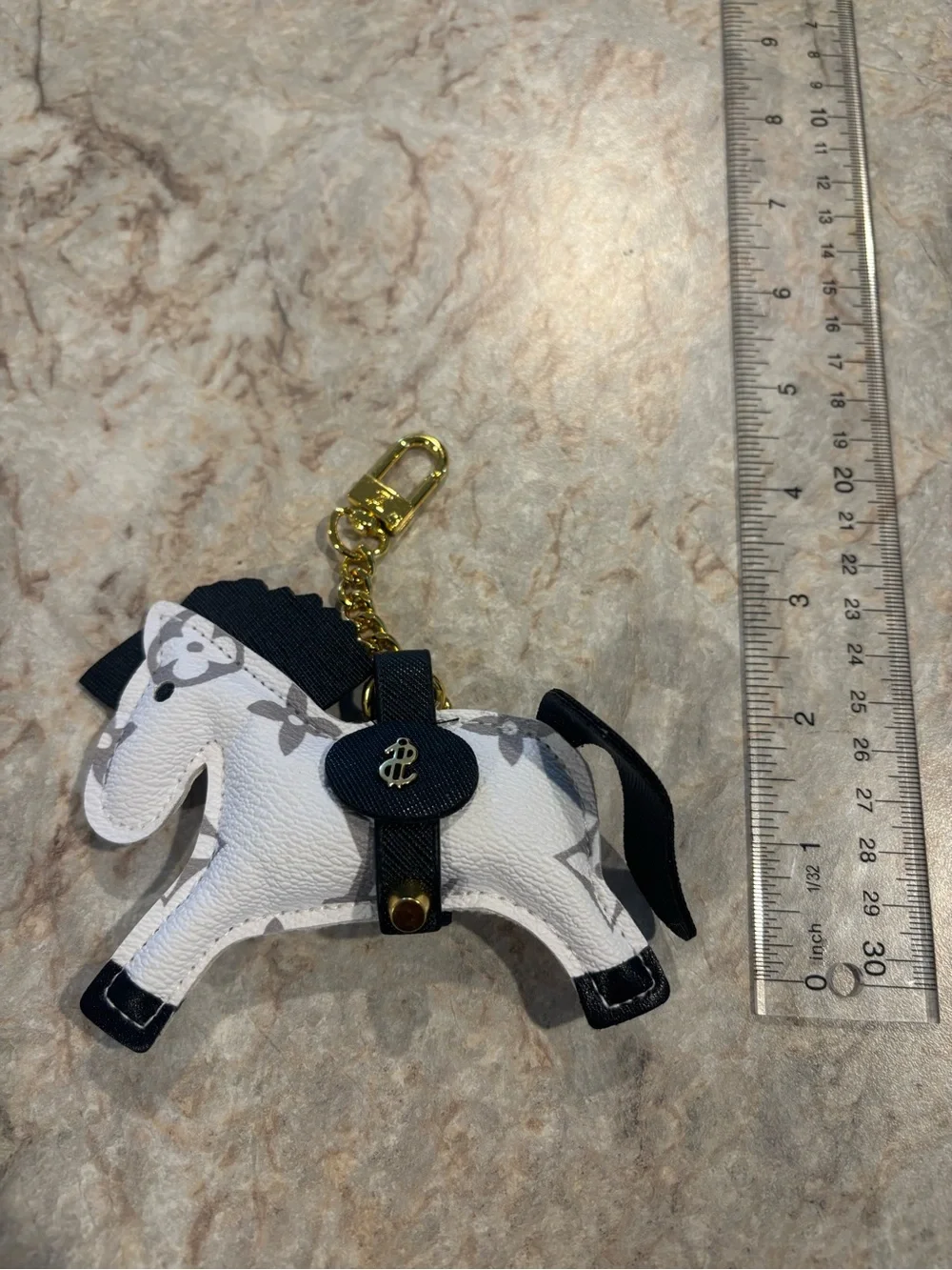 White and Black Horse Keychain Bag Charm - Kids Accessories